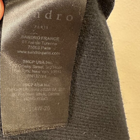 Sandro Paris Black Side-Zip Sweater – Size Small- Medium – 8/10 Condition - Picture 3 of 10
